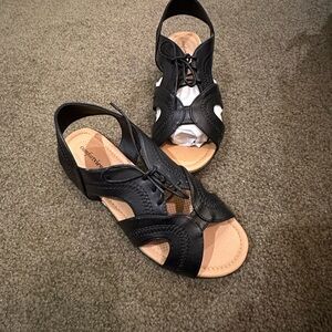 Comfortview Black Women's Sandals